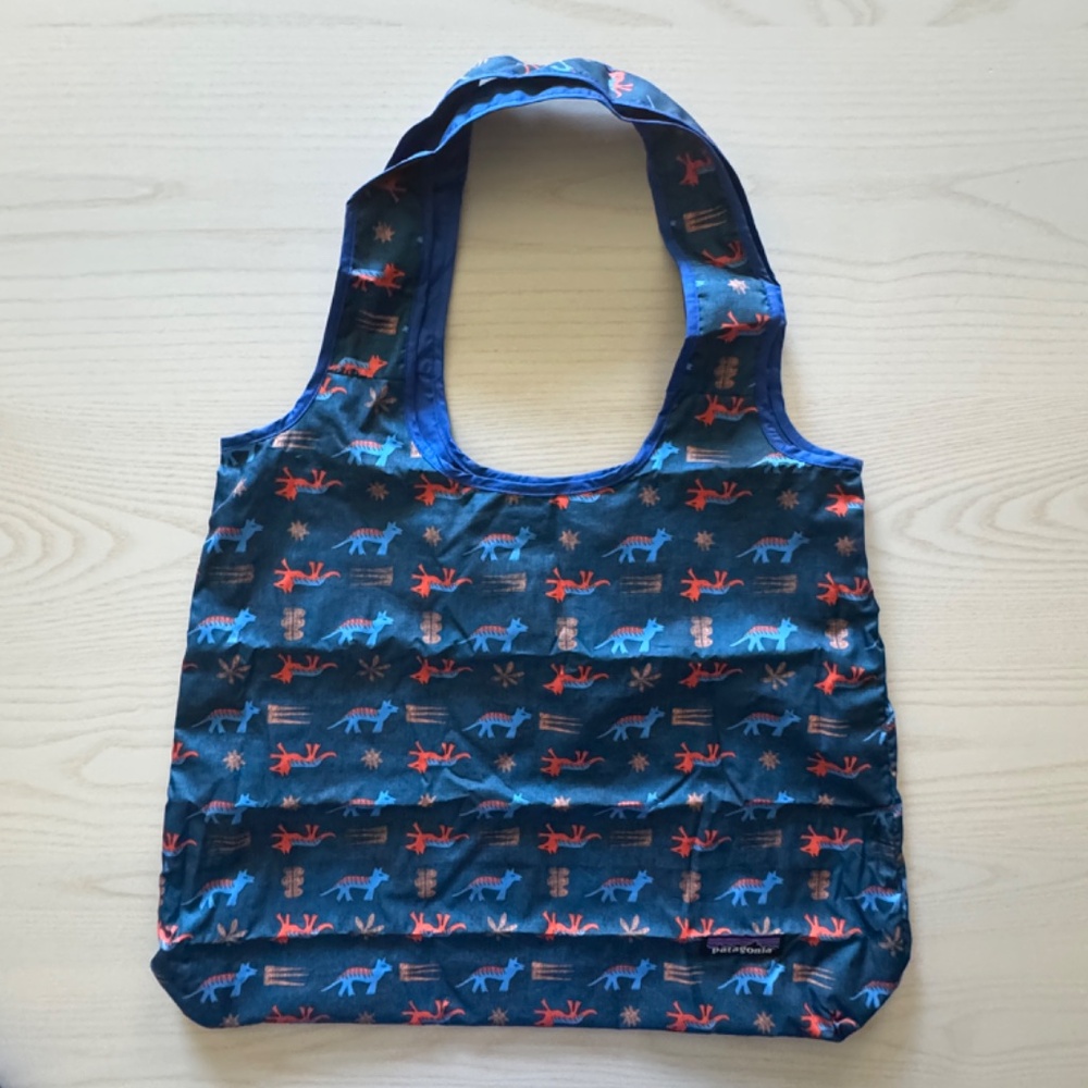 New Patagonia Shopper Tote Bag Upcycled Packable Foldable with Tags